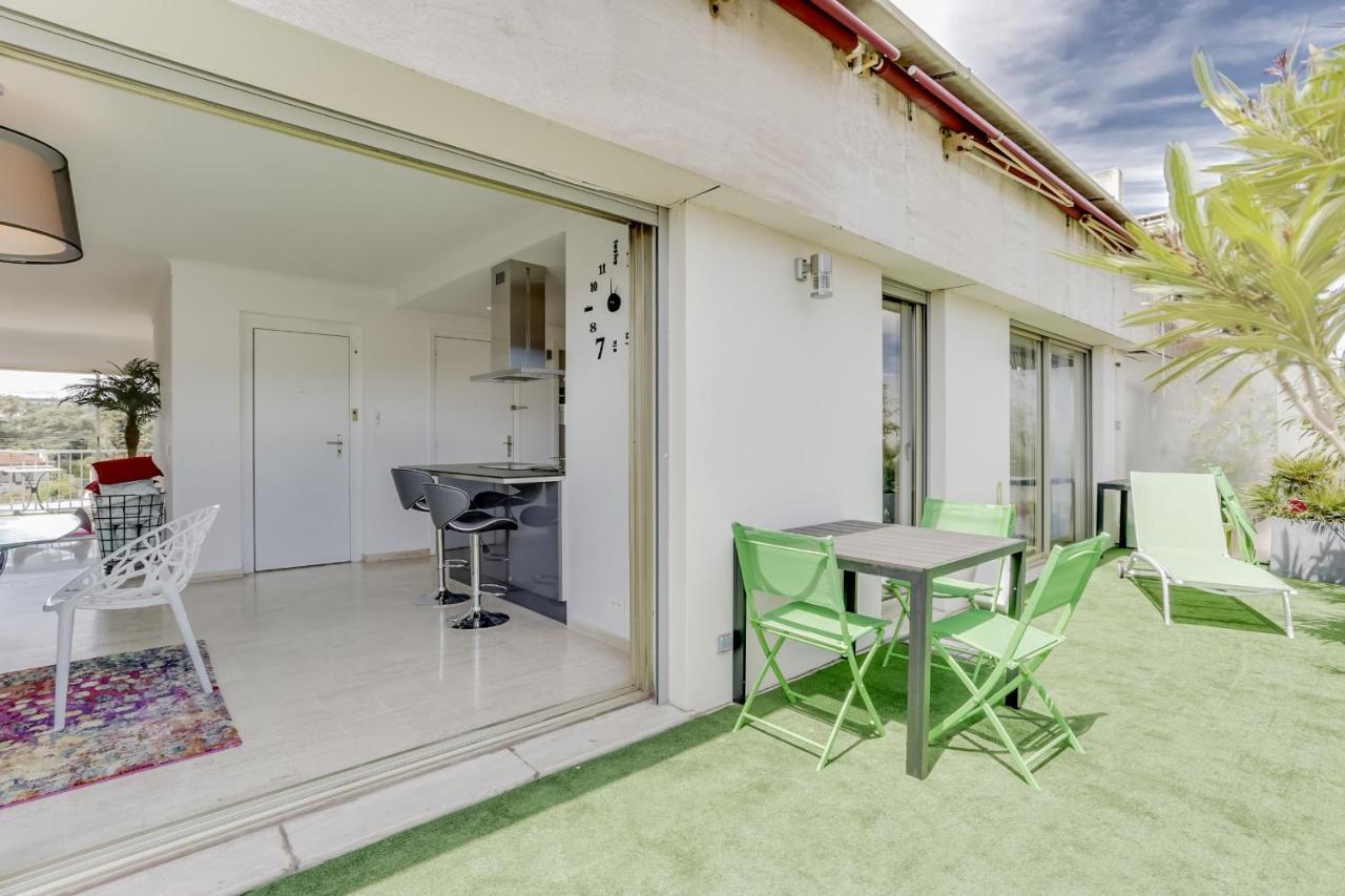 Immogroom - Apartment With Terrace - Ac - Parking Cannes Luaran gambar