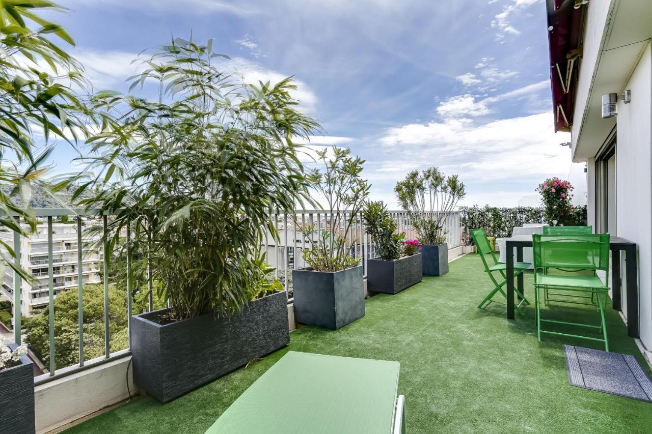 Immogroom - Apartment With Terrace - Ac - Parking Cannes Luaran gambar
