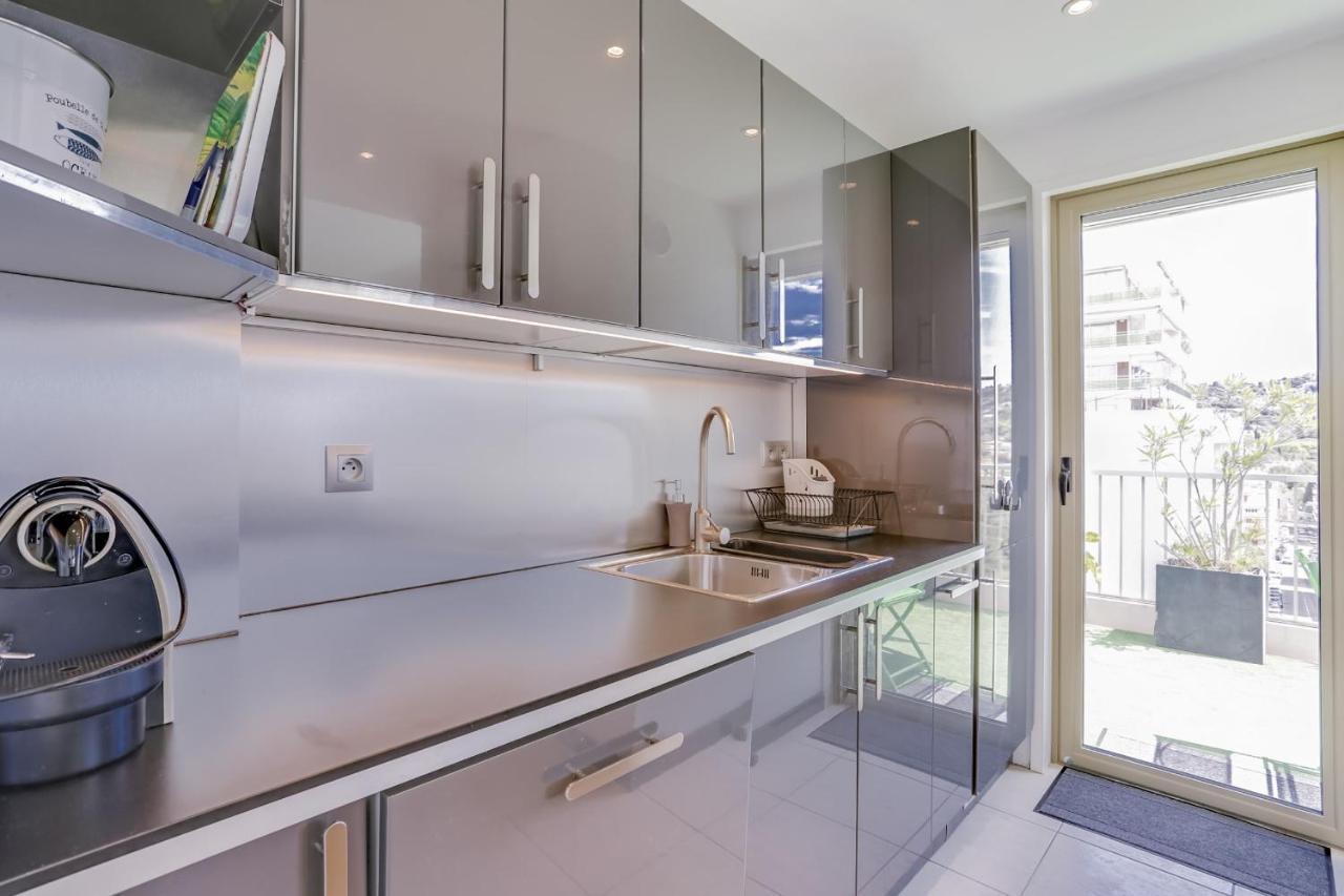 Immogroom - Apartment With Terrace - Ac - Parking Cannes Luaran gambar
